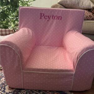 Pottery Barn Kids Pink Polka Dot Chair